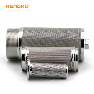 Sintered stainless steel multilayer wire mesh welding gas filter cartridge